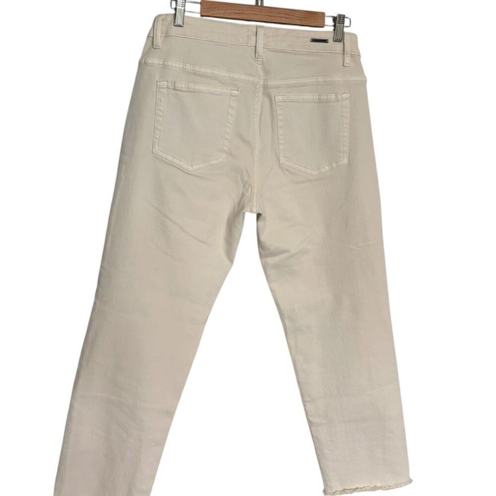 Carve Designs Carson Jeans Cream / Ecru Denim Size 8 Raw Hem Boyfriend Style - Picture 6 of 9